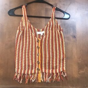Crotchet fringe crop top from Buckle